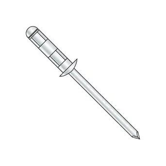 Multi-Grip Blind Rivets, Dome Head, Rivet Diameter 3/16, Rivet 610-612 inch, Grip Range (.563-.750), Rivet/Body Material: Aluminum, Mandrel Material: Zinc Plated Steel (Quantity: 500 pcs)