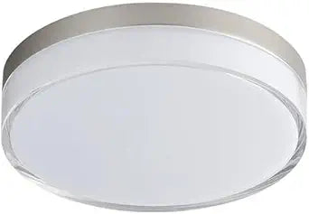 Maxim Lighting Edge 7" 1-Light Flush Mount | Satin Nickel Finish | Pmma Acrylic Shade | Contemporary Flush Mount | Ideal for Bedrooms, Hallways & Entryways | Dimmable Wet Rated | 59762CLFTSN