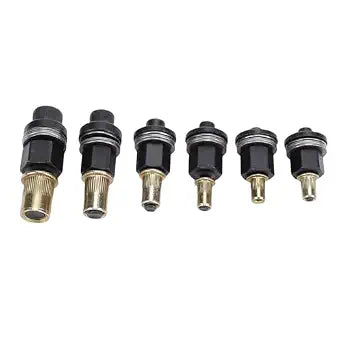 Rivet Nut Tool Kit, 6pcs Rivet Set Electric Drill Operated, Carbon Steel Rivnut Kit for Metal Pipes, Manual Mandrel with Hex Head for Automotive, Construction