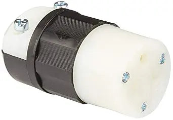 Leviton 5369-C 20A 125V Industrial Straight Blade Connector | Black/White