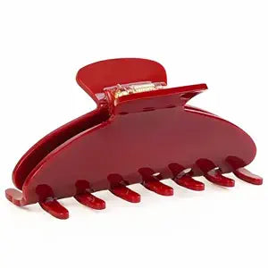 MAORULU Cute Claw Clip for Women – 4.3'' Large Acetate Hair Clips for Thick Thin Curly Long Hair, Durable Hair Clamps Non-slip Jaw Clip, Strong Hold, Stylish French Design (Cherry Red)