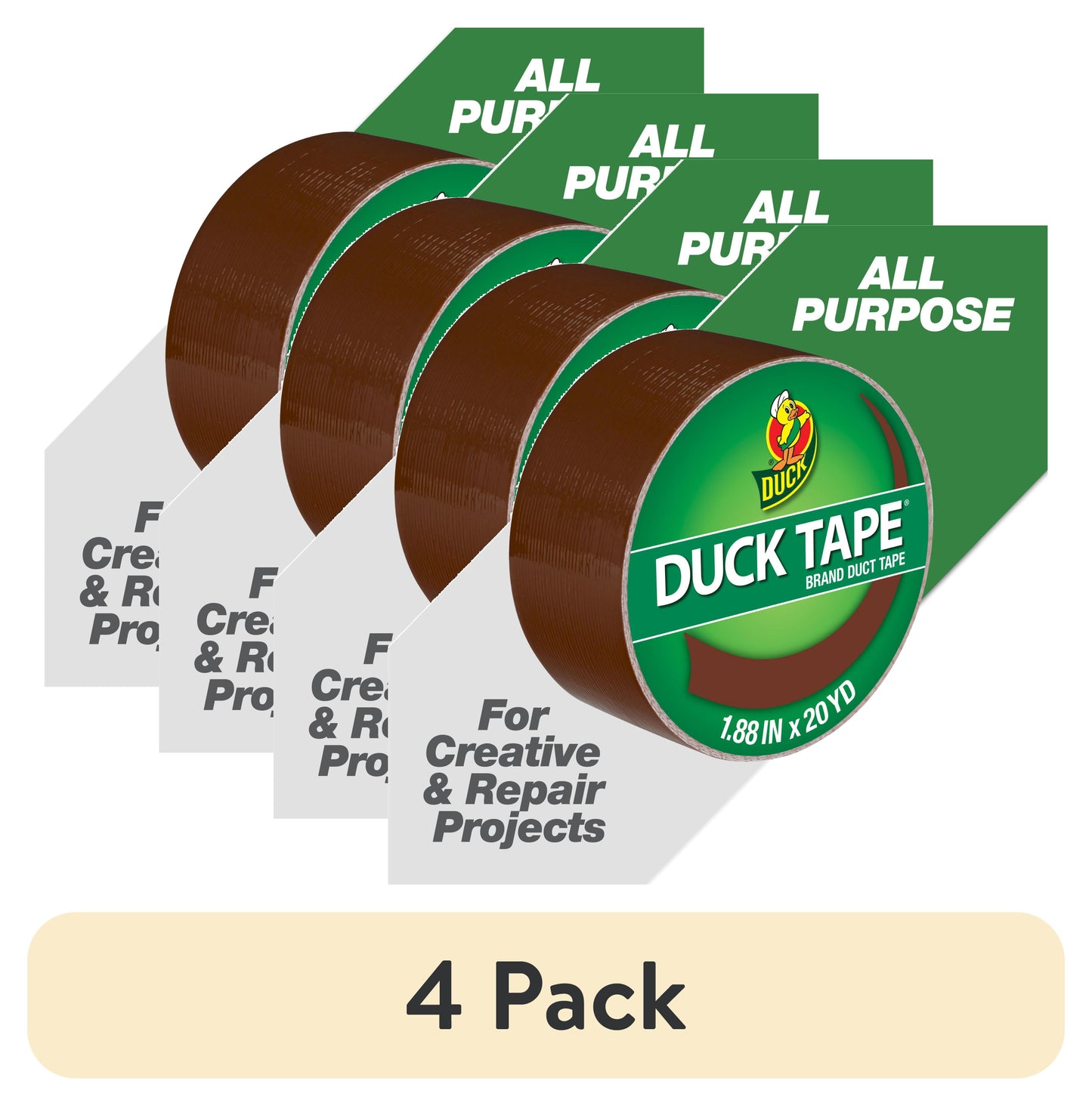 Color Duck Tape Brand Duct Tape, 1.88 in. x 20 yd., Brown