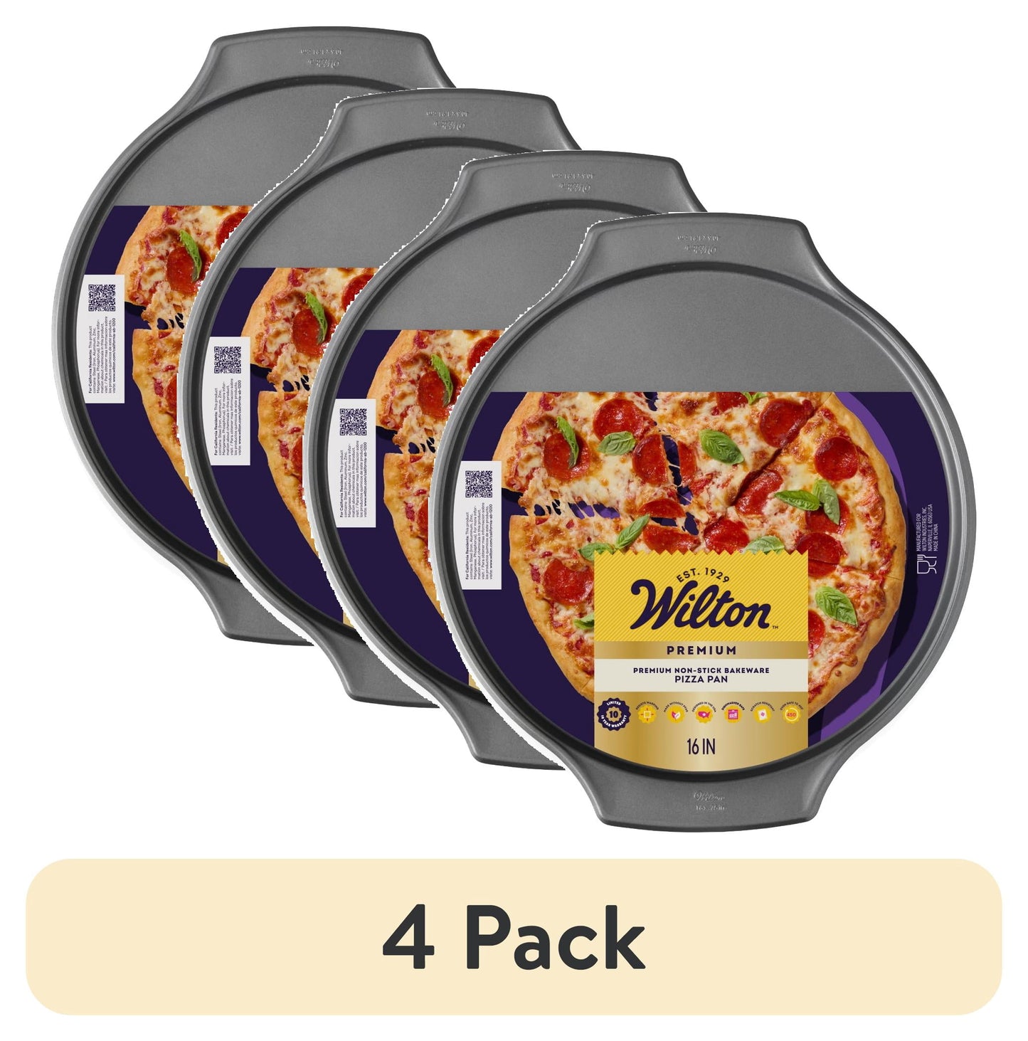 Wilton Premium Large Pizza Pan Steel Non-Stick 16-Inch, Packaging May Vary