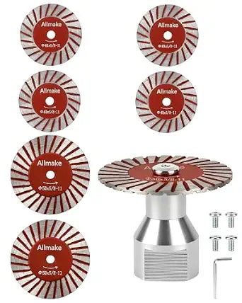 7-Piece 40mm 50mm Mini Diamond Saw Blade Set for 5/8-11 Angle Grinders