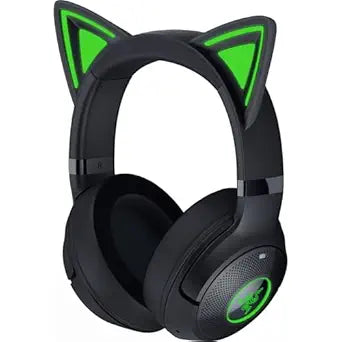 Razer Kraken Kitty V2 BT Wireless RGB Headset: Chroma RGB Kitty Ears & Earcups - Bluetooth 5.2-40 mm Drivers - Noise-Cancelling Mics - Lightweight - 40 Hr Battery w/Type C Charging - Black