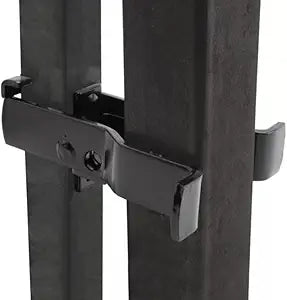 Industrial Square 2" x 3" Frame Fulcrum Strong Arm Gate Latch - Black