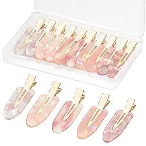 Gingbiss 10 Pcs No Bend Hair Clips, 2.7 Inch Acrylic No Crease Hair Clip