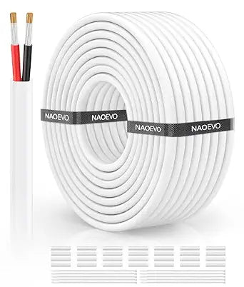 NAOVEO 10 Gauge Wire Tinned Copper, 2 Conductors Electrical Wire, 50FT