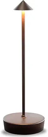 Brown Cordless Rechargeable Table Lamp 7200mAh Portable Touch Control Led Waterproof Brown Table Lamp for Bedroom Reading