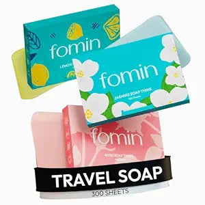 FOMIN Paper Soap Sheets for Hand Washing - 300 Variety Travel Sheets