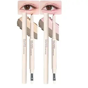 2PCS Waterline Eyeliner Pencil,Pink Brown Under Eye Highlighter Pen