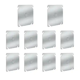 4" Square Electrical Box Cover, Metal Junction Box Covers & 1/2" Knockout
