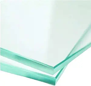 25" Inch Square Glass Table Top - 1/4" Thick - Flat Polished Glass - Eased Corners