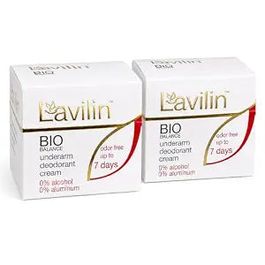 Lavilin Underarm Deodorant Cream, Up to 7 Days Odor Free, 0.44 oz, (2 Pack)