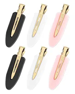Amizo 6 Pcs Creaseless Flat Hair Clips for Makeup and Daily Beauty Routine