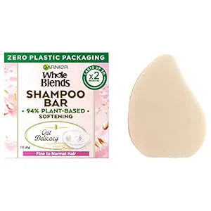Garnier Whole Blends Softening Shampoo Bar for Fine to Normal Hair, Oat Delicacy, 2 Oz, 1 Count (Packaging May Vary)