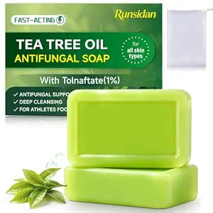Tolnaftate 1% Antifungal Bar Soap with Tea Tree Oil, Cleansing Bar