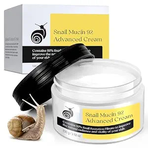 Snail Mucin 92% Repair Serum Cream - Face Moisturizer Hydrating Anti Age Firming Wrinkle Reduction Daily Repair Snail Mucin Face Cream for Dry & Sensitive Skin, All Skin Types-100 g/3.52 oz