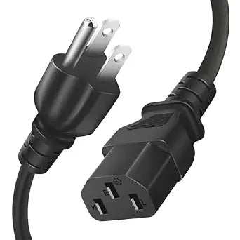6FT Universal 3 Prong AC Power Cable Cord for Computer, TV, Monitor, Walking pad Treadmills,Goplus Yagud Superun Treadmill,Vibration Plate Exercise Machine,Horizon Fitness Treadmills & More USB