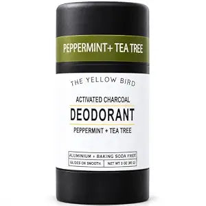 Charcoal Deodorant, Aluminum & Baking Soda Free, Tea Tree Mint, Women & Men