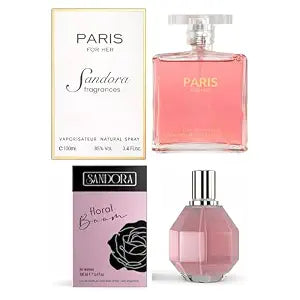 Sandora Fragrances Women's Perfume 2-Pack – Eau de Parfum – Two Full-Size 100 ml Bottles – Modern Balanced Elegant + Rich Floral Expressive Fragrance