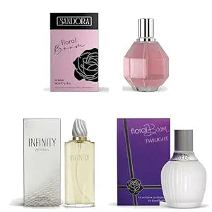 Sandora Fragrances Women's Perfume 3-Pack – Eau de Parfum – Three Full-Size 100 ml Bottles – Fresh, Floral, Clean, Timeless, Expressive, Rich, Everyday + Statement Fragrance