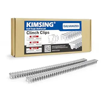 CL-72 Galvanized Clinch Clips, 1,120 PCS/Box, Fasteners for Harcto M66 Clinching Clipper Tool, Wire Fence Staples for Joining Cages