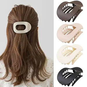 4 PCS Hair Clips Flat claw clips for women,Non Slip Hair Claw Clips for thick hair and thin hair, French ergonomic hair accessories Set