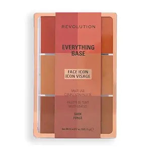 Revolution Everything Base Face Icon Complexion Palette, Multi-Use, Dark