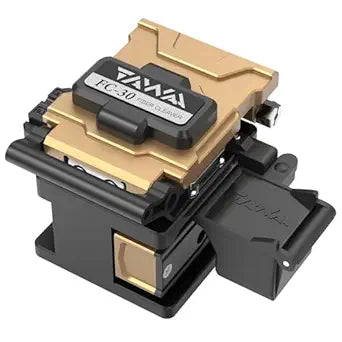 Fiber Optic Cleaver Automatic Stability FC-30 Cutter with 48,000 Cleaves Cleaver Angle <0.5 Built in Wast Bin for 250m, 900m, 3.0mm Fiber Cable and Flat Cable Double Fixtures as CT-30A Cleaver