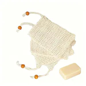 Natural Sisal Soap Saver Bag for Soap Bar Organic Soap Pouch for Exfoliating Lathers and Air Dry Soap Bar Shower Soap Saver Bag (4pcs)