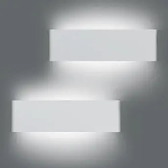 KICAAO 15.7in White Modern Wall Sconce 2-Pack,16W Indoor Vanity Light Up and Down LED Vanity Light for Bathroom Wall Lighting Fixtures Not Dimmable Not Plug (White Light 5000K)