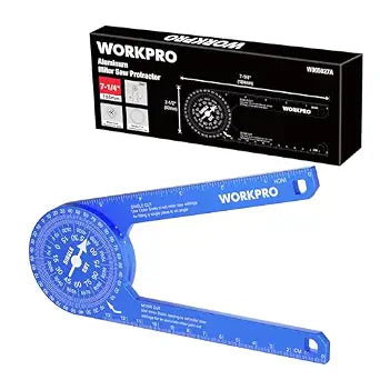 WORKPRO 7.3 Inch Aluminum Miter Saw Protractor, Precision Angle Finder