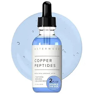 Asterwood Copper Peptides Serum for Face, GHK-Cu Peptide w/Hyaluronic Acid