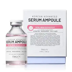 BRÜUN Total Care Complex Ampoule – Retinol Peptide Hydrating Serum for Face and Body, Use with or without Derma Pen (Not Included), 1.18 fl.oz