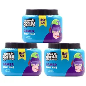 Moco de Gorila Gamer Hair Styling Gel, 9.52 Oz Jars, Pack of 3
