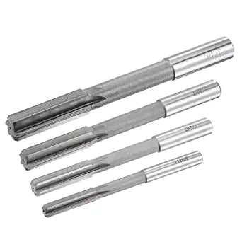 uxcell 3/8" 5/8" 1/2" 3/4" Chucking Reamer H7 Accuracy High Speed Steel Lathe Machine Reamer 6 Straight Flutes Round Shank Milling Cutter Tool Reamer Set for Bore Machining 4pcs