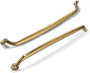 3 Pack 18 inch Hole Center Appliance Handle Pulls Brushed Brass - Heavy Duty Solid Vintage Aged Drawer Hardware Kitchen Vanity Bathroom Handles