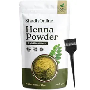 Homeda Organic Henna Powder For Hair & Scalp - Pure Mehendi Skin Dye 7oz