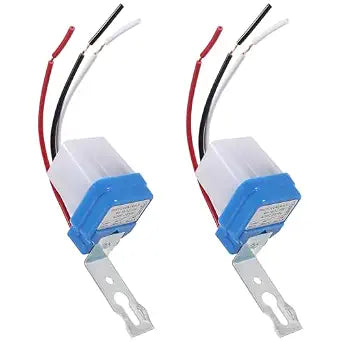 2pcs AC DC 12V 10A Automatic Photocell Switch On/Off Photocell Light Sensor Automatic Photocell Switch for Outdoor Lighting