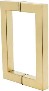 Shower Door Handle Premium Satin Gold Shower Glass Doors Stainless Steel Glass Door Handle Durable and Sturdy Design Installation Kit Included (Satin Gold, 6inch)