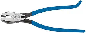 Klein Tools D2000-7CST Diagonal Cutters, Slim Head Linesman Pliers is Spring Loaded, Heavy-Duty Ironworker Pliers Cut ACSR, Screws, and More