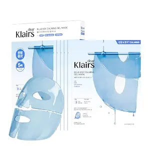 DearKlairs Blue EGF Calming Gel Mask - Cooling Hydrogel Face Mask, 5ea