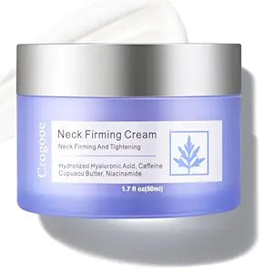Crogooe Neck Firming Cream - Neck Creams for Tightening and Firming, Tightening and Lifting Wrinkles & Crepey Skin for Neck & D��collet��-1.7 fl.oz