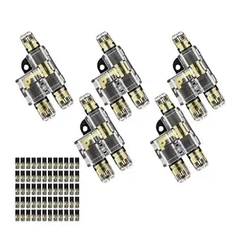 2 in 4 Out Wire Splice Connectors 5Pcs for 18-22 AWG Wires