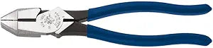 Klein Tools D213-9 Lineman's Square Nose Pliers, Made in USA, High Leverage Electrical Pliers with Induction Hardened Knives, 9-Inch