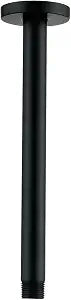 10 Inches Ceiling Mount Shower Arm and Flange, Matte Black