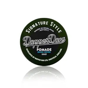 Dapper Dan Signature Pomade, High Shine and Hold for Classic Styles, Water Based for All Hair Types, Bergamot and Leather Fragrance, 100ml