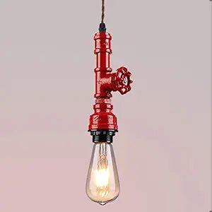 ChandelierChandeliers Pipe Light Fixture Farmhouse Style Metal Lights Aged Rustic Bronze Hanging Lamp Home Kitchen Bathroom Ceiling Fan Lighting/Red