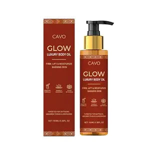 Cavo Glow Body Oil, Cavo Glow Luxury Body Oil Firms Lift, Firming Body Oils for Women, After Shower Hydration That Plumps, Fast Absorbing, Tightens & Plumps Full Body (1PCS)